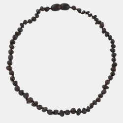 Amber necklace raw baroque  dark cherry